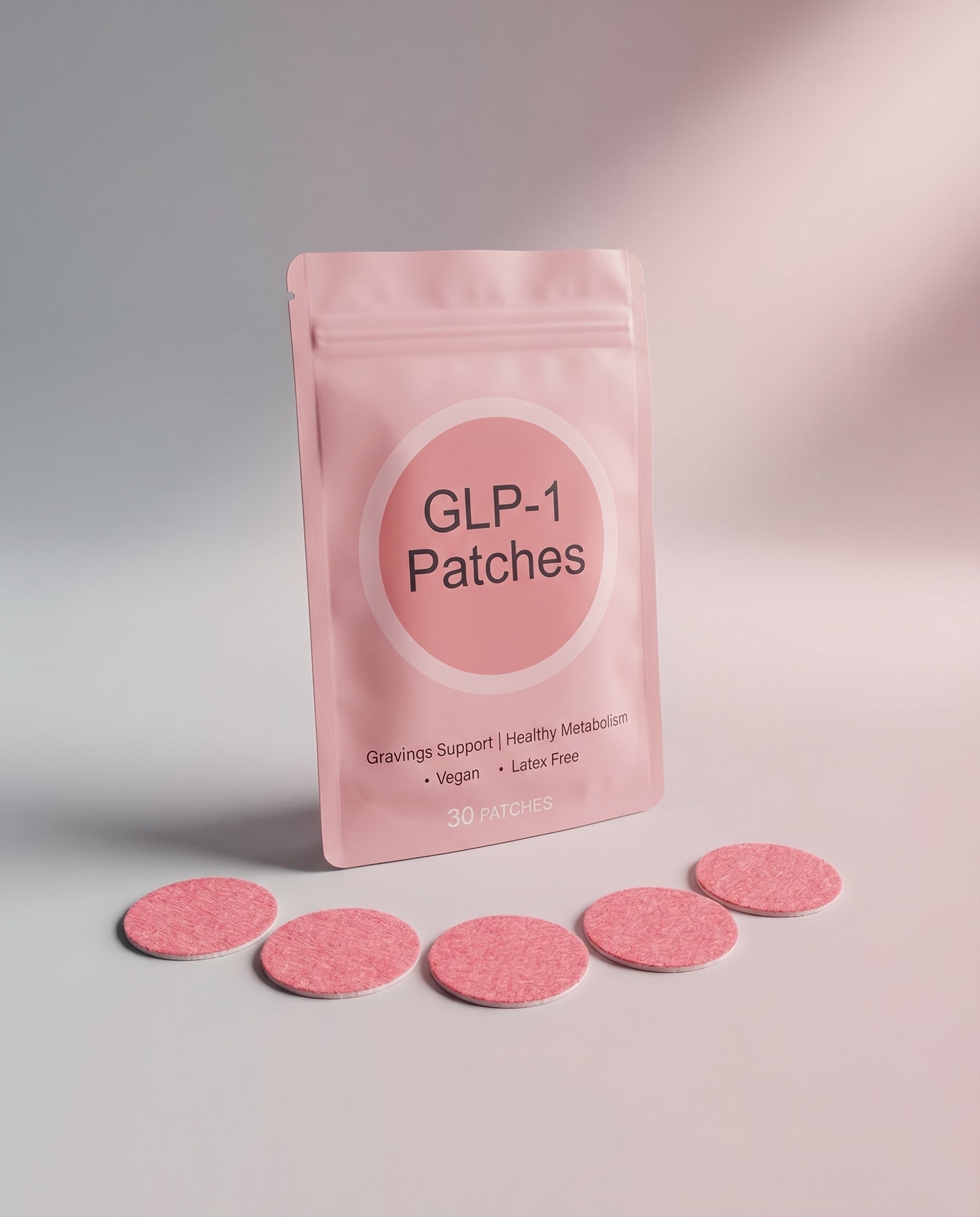 Parches GLP-1 closeup con patches